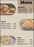 قائمة طعام للمطاعم والكافيهات قابلة للطباعة | Restaurant Menu