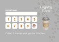بطاقة ولاء للكافيهات قابلة للطباعة | Coffee Loyalty Card